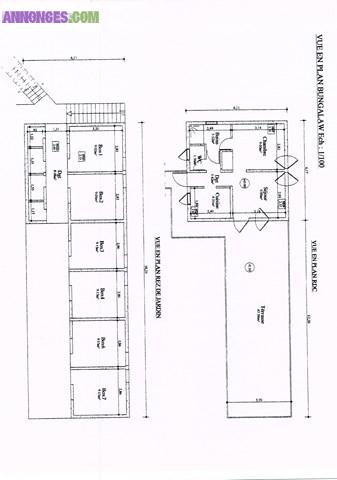 CONSTRUCTION ATYPIQUE F2 + 6 PIÈCES BÉTON + 6 BOX