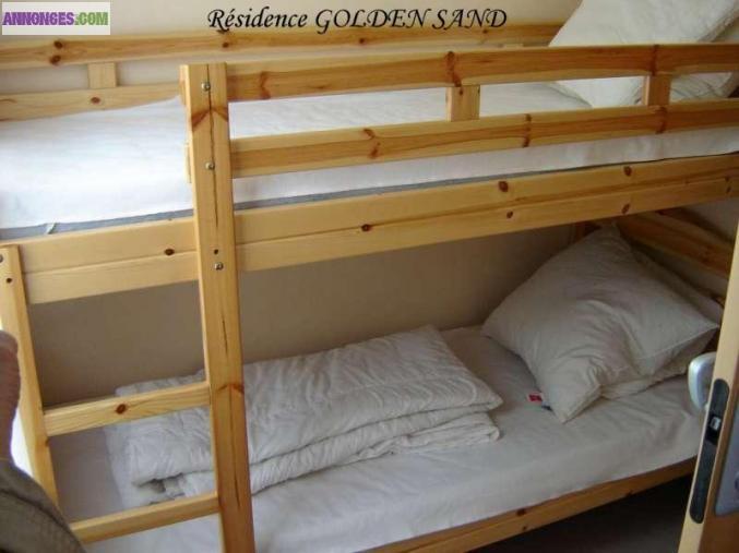 Appart "GOLDEN SAND" à 12m de la digue (180-485 euros)