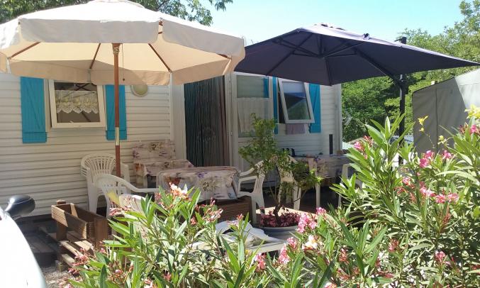 Mobil home clim camping3* piscine plage 1km