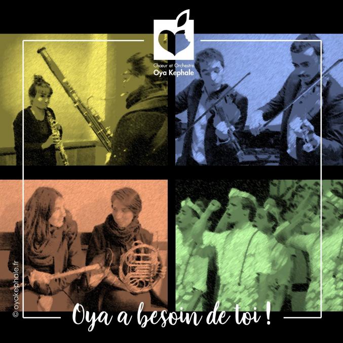 Choeur et Orchestre OYA KEPHALE recrute choristes et instrumentistes