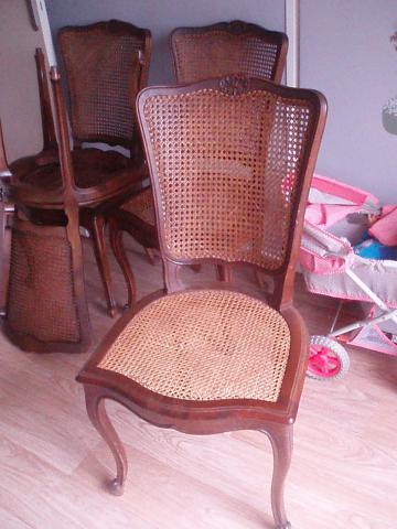 Vend 6chaises cannées