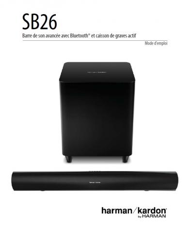 Barre de son Harman/Kardon SB26 avec caisson de basse sans fil 100W