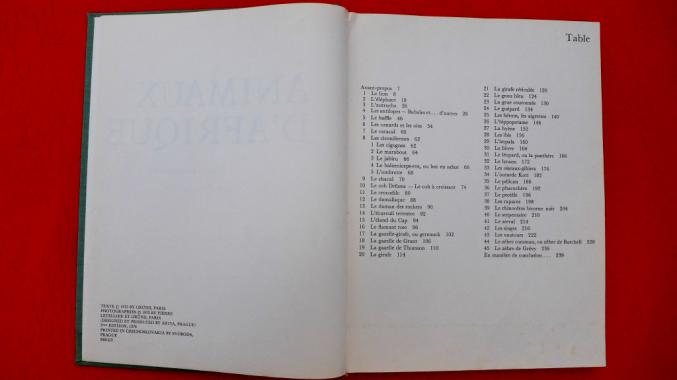 Animaux d'Afrique – 3ème Edition 1974 – Reliure Toilée