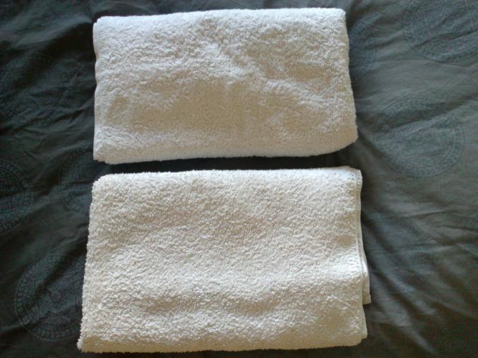 2 GRANDS DRAPS DE BAIN BLANCS