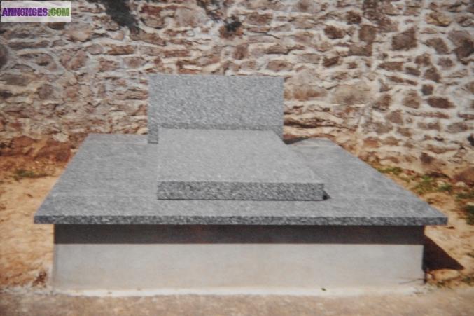 CONCESSION CAVEAU EN MARBRE DU TARD
