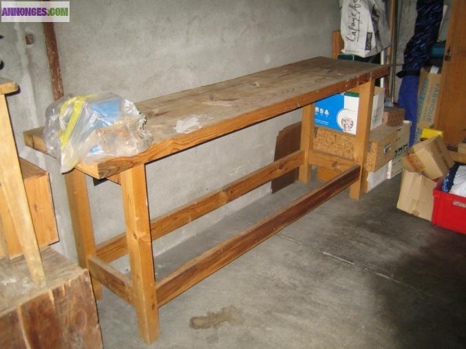 Établi de garage + étau