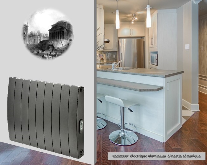 RADIATEUR ELECTRIQUE A INERTIE CERAMIQUE design galbé
