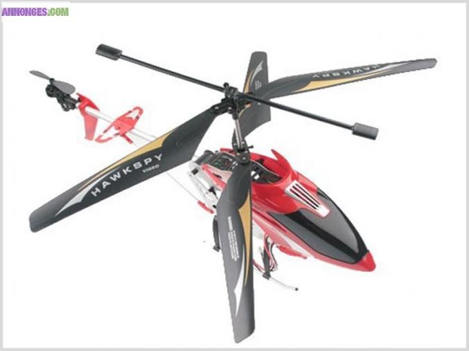 Hélicoptère RC HAWKSPY 3,5 Canaux Avec Gyro & Caméra Vidéo