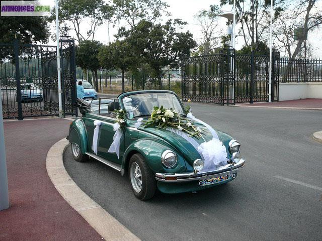 Cox cabriolet de 1973 pour mariages