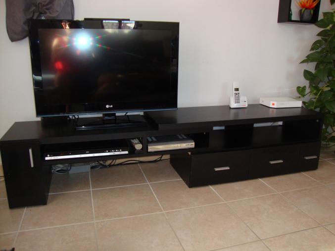 MEUBLE TV extensible noir