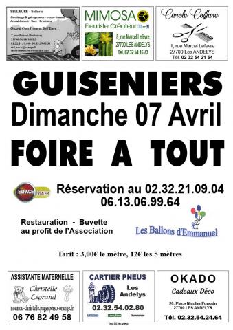 FOIRE A TOUT 07 AVRIL GUISENIERS
