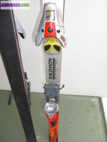 Paire de skis alpins adulte SALOMON 190cm bon état