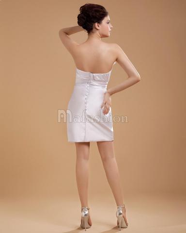  Robe de Mariée Plissé Avec Perle Avec Sans Manches -mafashion.fr