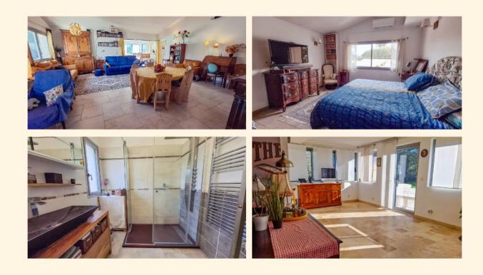 Villa réservée à clientèle attentive à l’esthétique à Peymeinade avec superbe vue montagne 