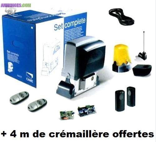 Motorisation CAME U2593 BX74+4m de cremaillieres+2 telecommandes offertes