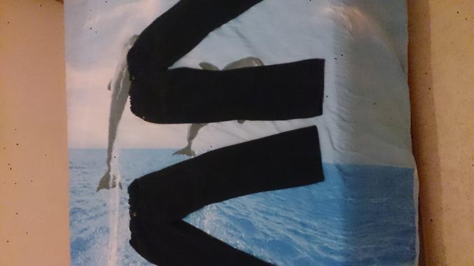 Deux pantalons jean noir