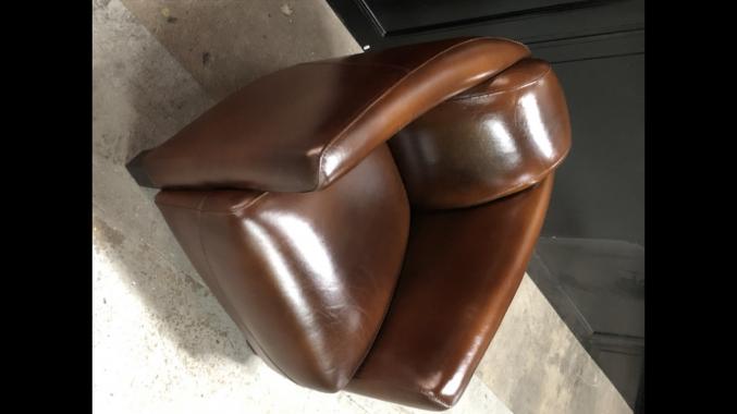 Fauteuil Club Cuir Vintage 