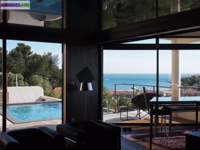 VENDS SUPERBE MAISON CONTEMPORAINE VUE MER IMPRENABLE