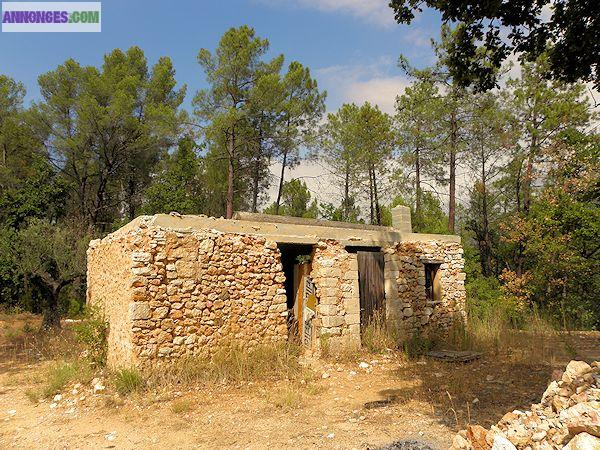 Cabanon en pierres à restaurer en Luberon