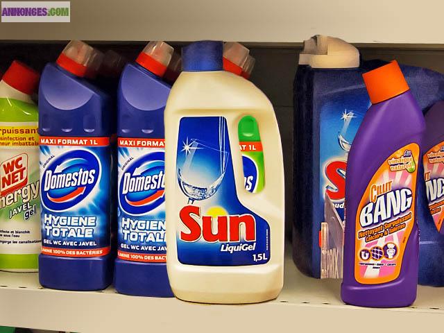 Palettes produits d’entretien