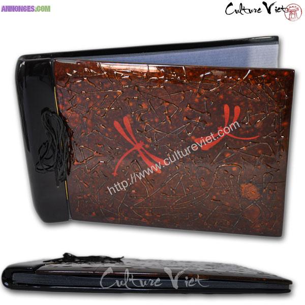 Album photo en bois laqué libellule