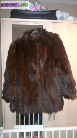 Manteau véritable fourrure