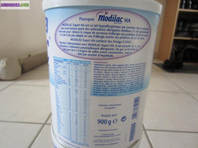 Lait en poudre Modilac HA