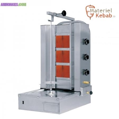 Machine à Kebab 3 bruleurs à gaz