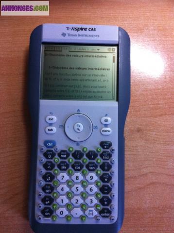 Calculatrice TI-Nspire CAS(Programmée pour le BAC S, STI, BTS)