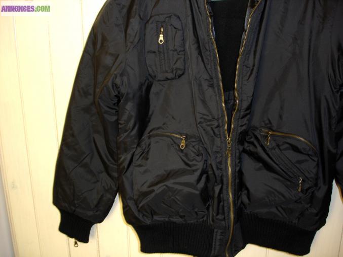 Blouson Bombers Homme Noir Taille L