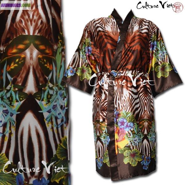 Kimono Femme en Satin de Soie