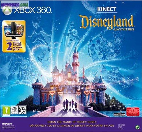 Console Xbox 360 4Go + Disneyland adventures + kinect adventures