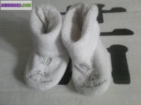 Chaussures blanches bébé 0-3 mois