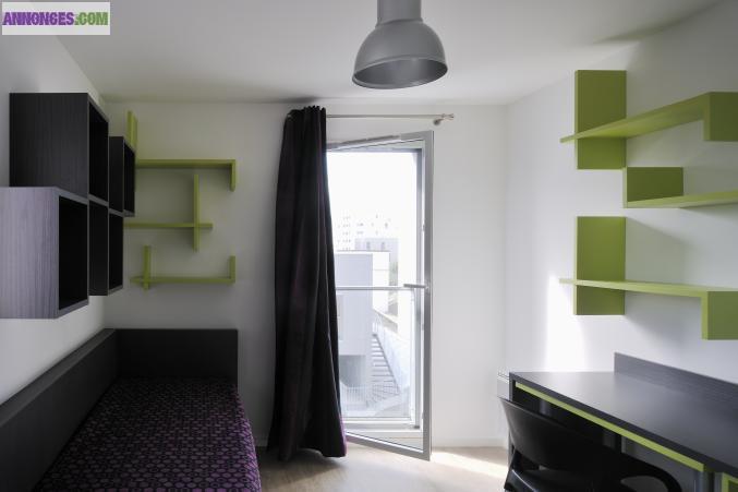 Studio meublé 20m2 résidence neuve centre Nantes