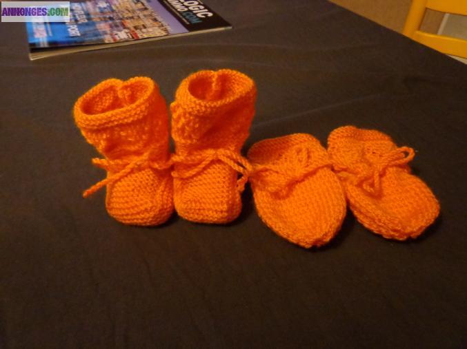 Chausson + Moufle bébé