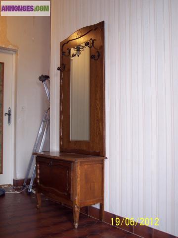 Meuble vestiaire miroir
