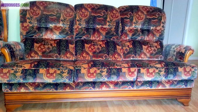 Canapé 3 places + 2 fauteuilles