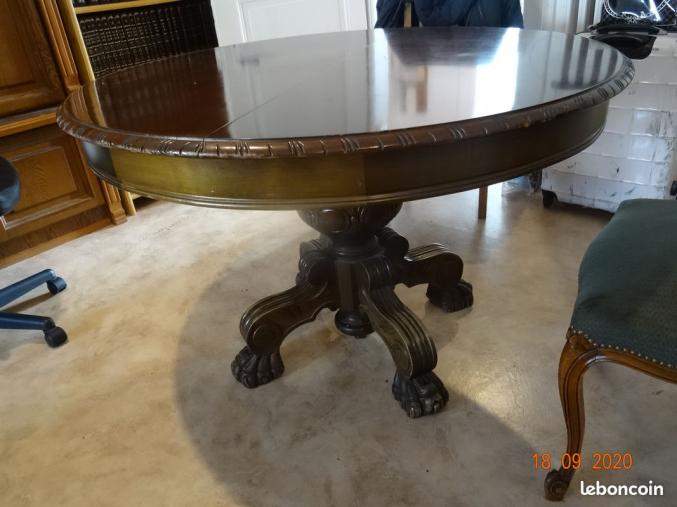 Table en bois massif avec rallonge