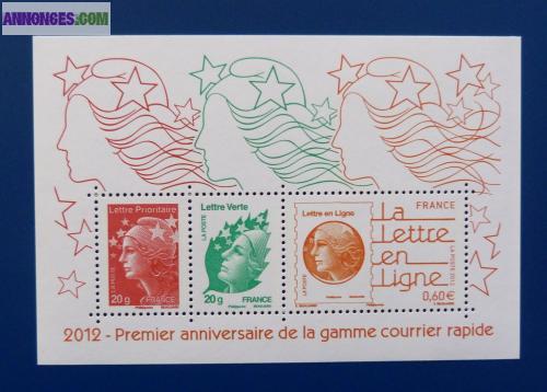 France timbres 15 Maxi Mariannes-Etoile d'Or 2012