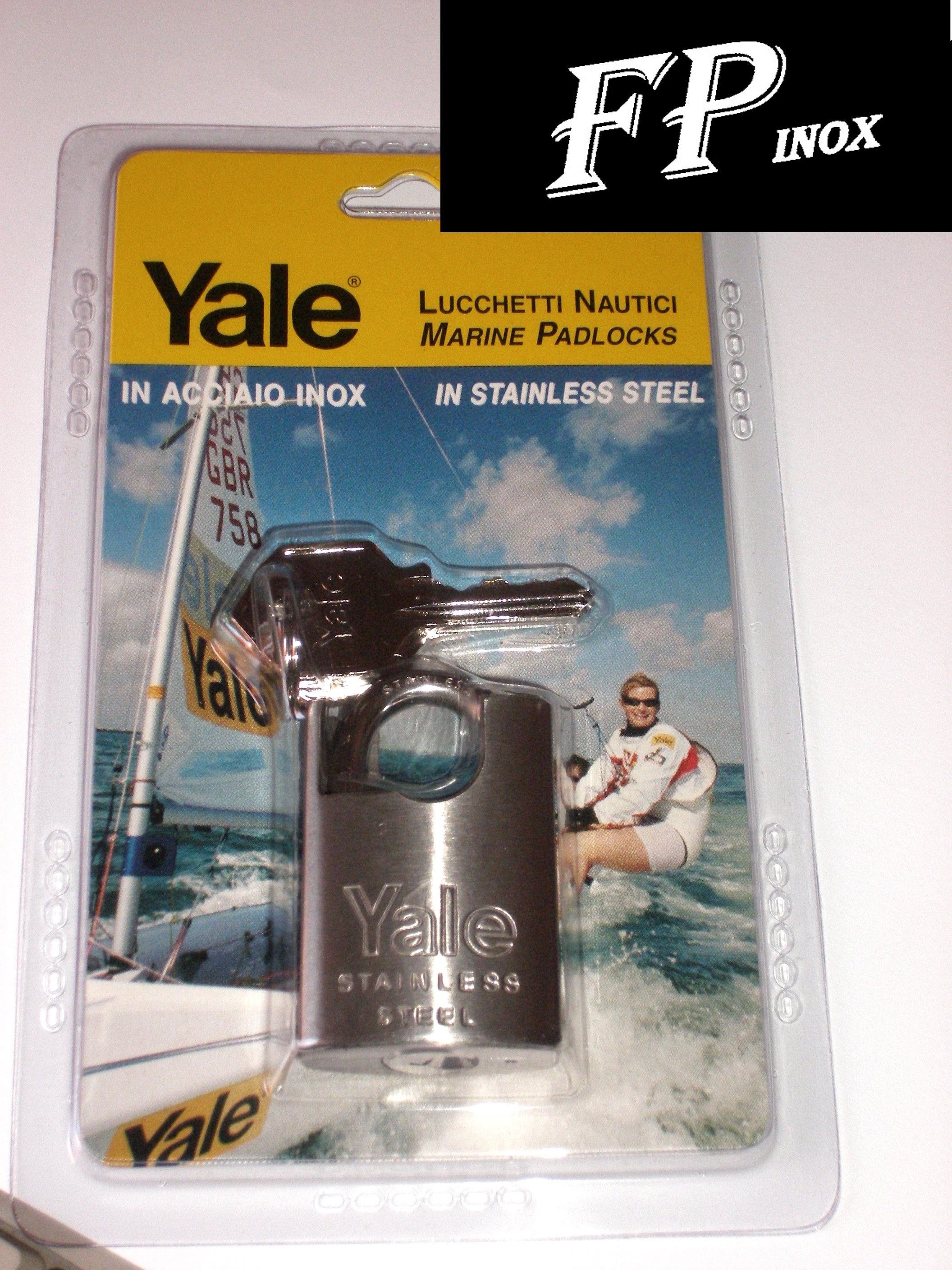 Cadenas Tout en inox Yale + 2 clés Ref 38.026.30