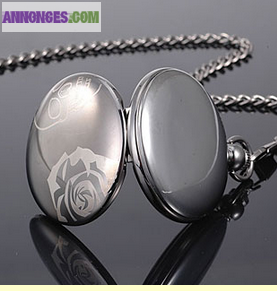 Montre à gousset motif squelette tres originale