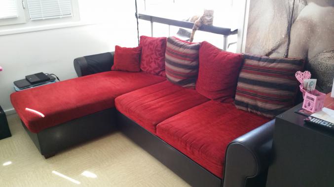 Canapé d'angle convertible et reversible