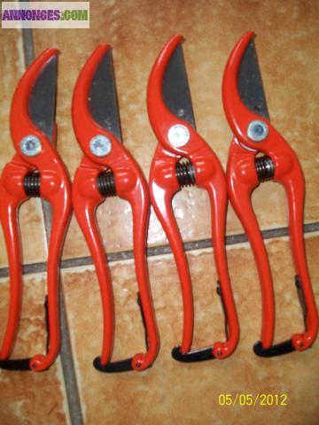 Lot de 4 sécateurs bahco