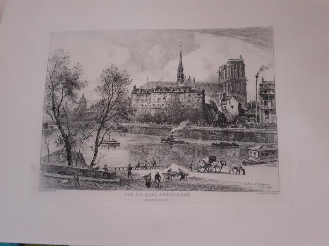 Calligraphie Originale Notre Dame de Paris 1880