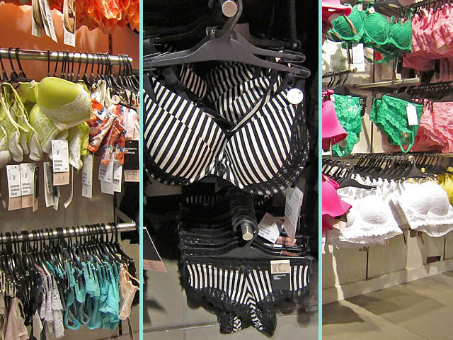 Palettes lingerie féminine