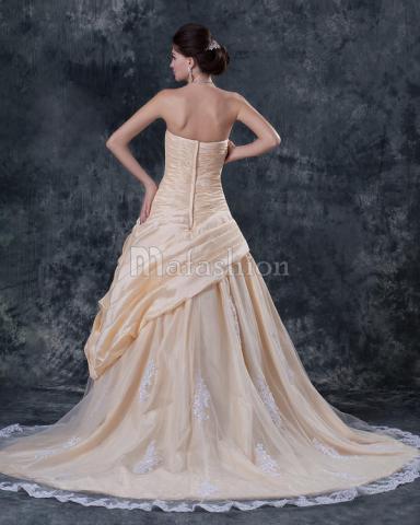 Robe de Mariée Romantique Naturel-mafashion.fr