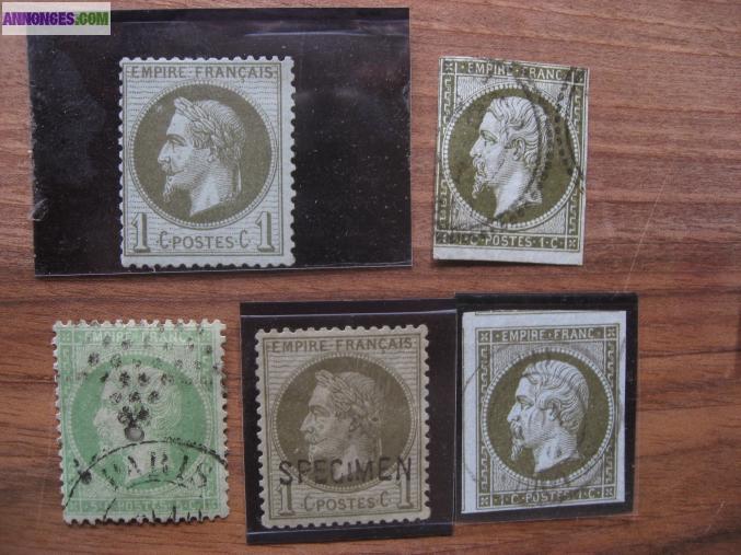 Lot timbre napoléons cérès
