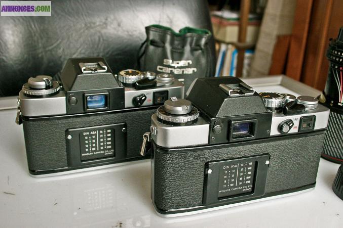 Lot de 2 Minolta XE1 + 3 objectifs