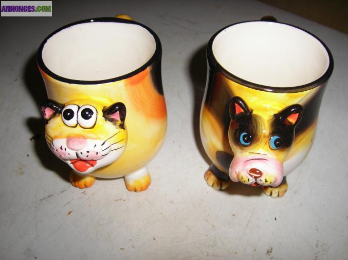 Tasse chien et tasse chat