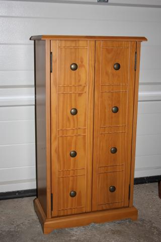 Meuble CD-DVD en pin